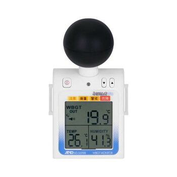 A＆D 携帯型 黒球付熱中症計 みはりん坊プロ 黒球形 AD5698B【メーカー直送：代金引換不可：同梱不可】【北海道・沖縄・離島は配達不可】