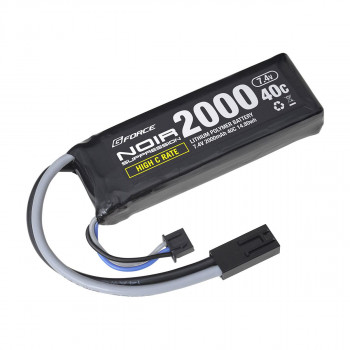G-FORCE ジーフォース Noir Suppression LiPo 7.4V 2000mAh 40C ミニS互換サイズ GFG934【メーカー直送：代金引換不可：同梱不可】【北海道・沖縄・離島は配達不可】