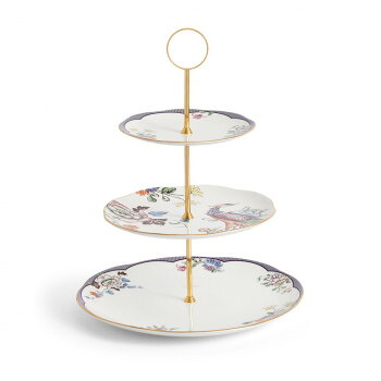 (B) Wedgwood　ウェッジウッド 　ワンダーラスト フォーチュン 3段ケーキスタンド　1069359【メーカー直送：代金引換不可：同梱不可】【北海道・沖縄・離島は配達不可】