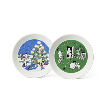 （A） Moomin ムーミン コレクターズ プレートセット ドローイング＆クリスマス 1059787【メーカー直送：代金引換不可：同梱不可】【北海道・沖縄・離島は配達不可】