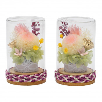 蒼天ボトルフラワー(対入) ポンポン菊 KS-2201203 57j8000000002【メーカー直送：代金引換不可：同梱不可】【北海道・沖縄・離島は配達不可】