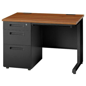 井上金庫販売 オフィス用テーブル W1000 3段左袖 B/ウォールナット GSD-B107-3L WN【メーカー直送：代金引換不可：同梱不可】【北海道・沖縄・離島は配達不可】｜セブンプロ