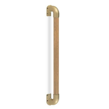 シロクマ　出隅二点手すり AG/Lオーク BR-862　600mm【メーカー直送：代金引換不可：同梱不可】【北海道・沖縄・離島は配達不可】