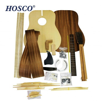 HOSCO(ホスコ) 楽器組立キット フォークギターキット マホガニー GR-KIT-D2【メーカー直送:代金引換不可:同梱不可】【北海道・沖縄・離島は配達不可】