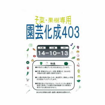 サンアグロ　そ菜・果樹専用　園芸化成403　20kg【メーカー直送：代金引換不可：同梱不可】【北海道・沖縄・離島は配達不可】