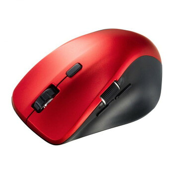 サンワサプライ 静音Bluetoothマウス(サイドホイール付き・5ボタン) MA-BBS523R【メーカー直送：代金引換不可：同梱不可】【北海道・沖縄・離島は配達不可】