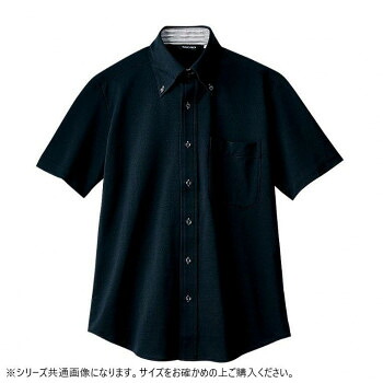 住商モンブラン ニットシャツ 兼用 半袖 黒 ZK2712-1CB-L Lサイズ【メーカー直送：代金引換不可：同梱不可】【北海道・沖縄・離島は配達不可】