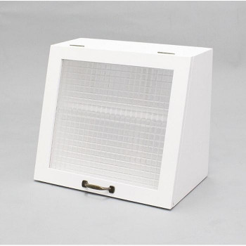 天然木桐材の軽量木製Showcase W40H35cm ホワイト CFB-402535W【メーカー直送:代金引換不可:同梱不可】【北海道・沖縄・離島は配達不可】|セブンプロ