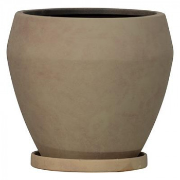 グリーンポット 植木鉢 レイブン ラウンド ブラウンウォッシュ 19cm YJ-2319BR 4個入【メーカー直送：代金引換不可：同梱不可】【北海道・沖縄・離島は配達不可】｜セブンプロ