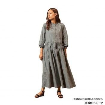 KADONO SARASHI SOME 和晒 7分袖 ギャザーワンピース ダークサージ フリーサイズ【メーカー直送:代金引換不可:同梱不可】【北海道・沖縄・離島は配達不可】|セブンプロ