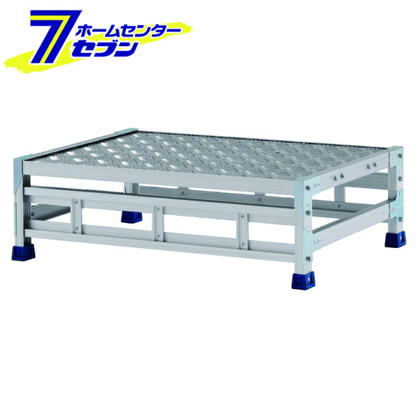 アルインコ 作業台 CSBC 1段 (天板寸法800x600mm 天板高さ250mm) CSBC128WS [アルミ 天板縞板タイプ 組立式作業台 工場 倉庫 踏台 踏み台 はしご 梯子 ハシゴ DIY 工具 alinco]