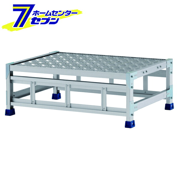 アルインコ 作業台 CSBC 1段 (天板寸法800x600mm 天板高さ300mm) CSBC138WS [アルミ 天板縞板タイプ 組立式作業台 工場 倉庫 踏台 踏み台 はしご 梯子 ハシゴ DIY 工具 alinco]