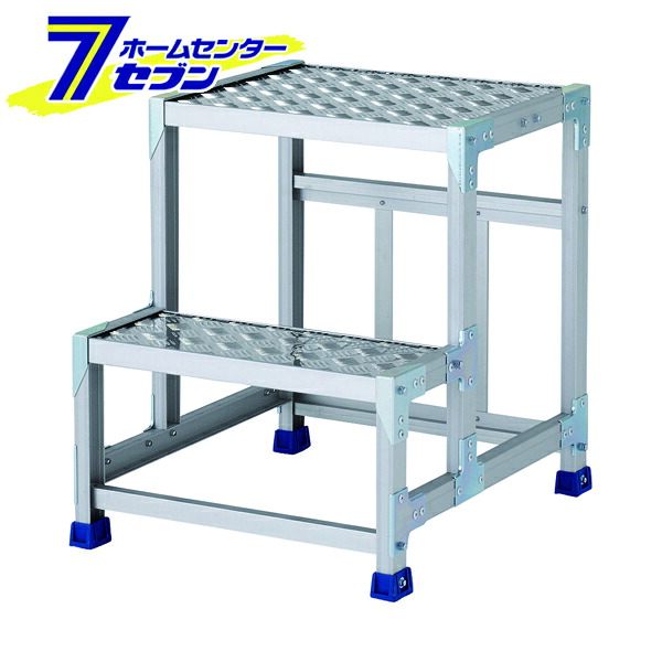 アルインコ 作業台 CSBC 2段 (天板寸法500x400mm 天板高さ600mm) CSBC265S [アルミ 天板縞板タイプ 組立式作業台 工場 倉庫 踏台 踏み台 はしご 梯子 ハシゴ DIY 工具 alinco]