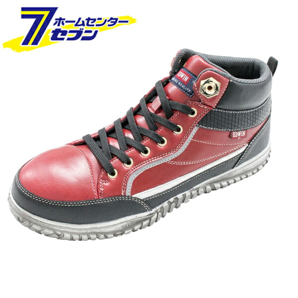 【ポイント10倍】EDWIN セーフティシューズ102 レッド 28.0cm [ワークシューズ 軽量 作業靴]【ポイントUP:2026年4月14日20:00～4月17日 09:59まで】