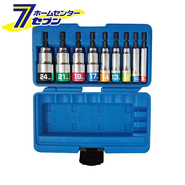 TOP 電動ドリル用コンパクトソケットセット EDS-824CS [ソケット セット販売 ドリルドライバー インパクト ビット コンパクト DIY 日曜大工 工具 作業工具 トップ工業]｜カー用品・日用品のホームセンター