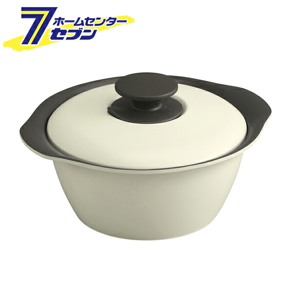 無加水鍋 20cm ディープアイボリー （IH・ガス対応） MKS-20 [両手鍋 深型 無加水 無水鍋 IH対応 ガスコンロ オーブン おしゃれ なべ ナベ IRIS アイリスオーヤマ]