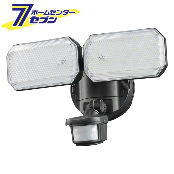 monban 防犯センサーライト 2灯 リチウム充電池式 2000ルーメン [品番]07-8802 LS-B312 [センサーライト オーム電機]
