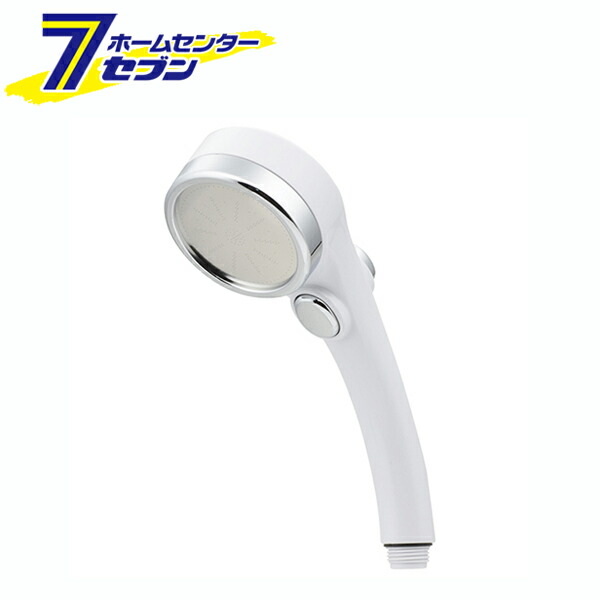 ワイドシルキーストップシャワーヘッド ホワイト 日本製 GA-FC027 GAONA [節水 一時止水 お風呂 浴室 バス用品 カクダイ]