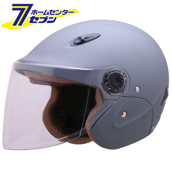 セミジェットスタイルヘルメット マットグレー F MATTED BH-54GY ユニカー工業 [シールド付き 二輪 バイク用品]