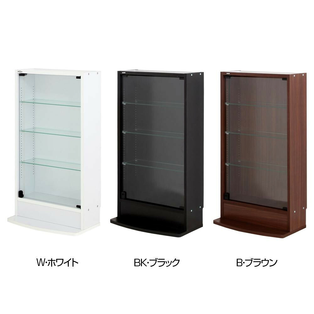 コレクションラック レギュラー ロータイプ 奥行19cm本体 CR-T5519L　W・ホワイト【メーカー直送：代金引換不可：同梱不可】【北海道・沖縄・離島は配達不可】