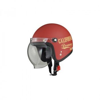 リード工業 LEAD MOUSSE ジェットヘルメット ドリーミンレッド フリーサイズ