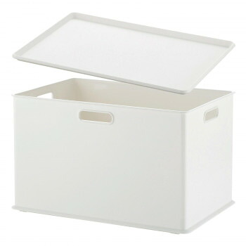 収納用品 natura(ナチュラ) インボックス L+プレート 各3個組 ホワイト NIB-L3PML3 WH-3【メーカー直送：代金引換不可：同梱不可】【北海道・沖縄・離島は配達不可】