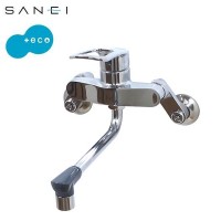三栄水栓　SANEI　キッチン用(壁付)　シングル混合栓 K17110ED-13【メーカー直送：代金引換不可：同梱不可】【北海道・沖縄・離島は配達不可】｜カー用品・日用品のホームセンター
