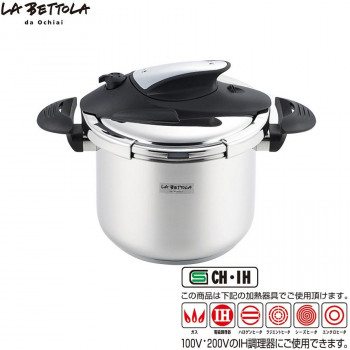 ステンレス圧力鍋6L LB-158【メーカー直送：代金引換不可：同梱不可】【北海道・沖縄・離島は配達不可】