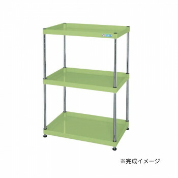 サカエ CSパールワゴン固定タイプ 樹脂製 グリーン CSPN-6062【メーカー直送：代金引換不可：同梱不可】【北海道・沖縄・離島は配達不可】