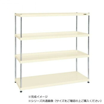 サカエ ニューCSパールラック 4段タイプ 1500×600×1500mm アイボリー CSPRA-2224I【メーカー直送:代金引換不可:同梱不可】【北海道・沖縄・離島は配達不可】|カー用品・日用品のホームセンター