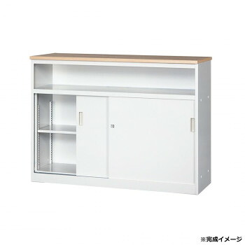 システムカウンター 中棚付ハイカウンター W1200 鍵・棚板1枚付 COM-CVA-12HST-NA【メーカー直送:代金引換不可:同梱不可】【北海道・沖縄・離島は配達不可】|カー用品・日用品のホームセンター