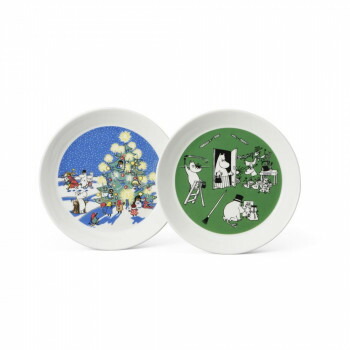 （A） Moomin ムーミン コレクターズ プレートセット ドローイング＆クリスマス 1059787【メーカー直送：代金引換不可：同梱不可】【北海道・沖縄・離島は配達不可】
