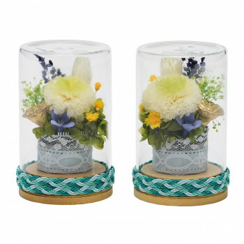 蒼天ボトルフラワー(対入) ポンポン菊 KS-2201204 57j9000000002【メーカー直送：代金引換不可：同梱不可】【北海道・沖縄・離島は配達不可】
