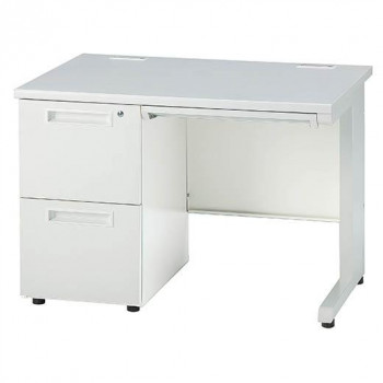 井上金庫販売 オフィス用テーブル W1000 2段左袖 W/ホワイト GSD-W107-2L WH【メーカー直送：代金引換不可：同梱不可】【北海道・沖縄・離島は配達不可】｜カー用品・日用品のホームセンター