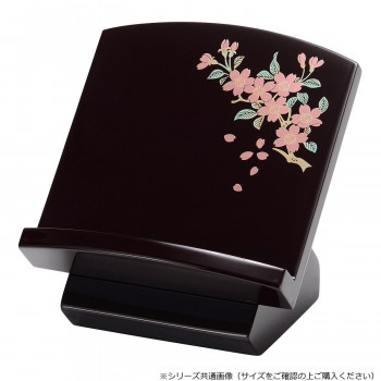 座り見台 (木製) 3.0寸 タメ 蒔絵 桜 580230125x031【メーカー直送：代金引換不可：同梱不可】【北海道・沖縄・離島は配達不可】