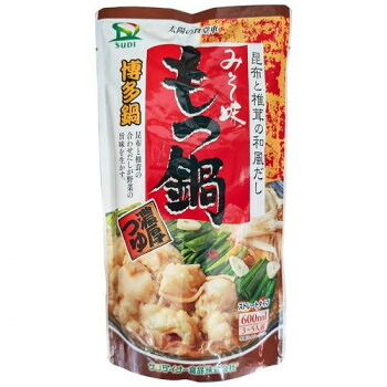 サンダイナー食品 鍋つゆ もつ鍋(味噌) 600ml 20枚 322【メーカー直送：代金引換不可：同梱不可】【北海道・沖縄・離島は配達不可】