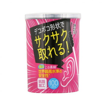 平和メディク サクサク取れる黒綿棒 100本入×144セット 6309【メーカー直送:代金引換不可:同梱不可】【北海道・沖縄・離島は配達不可】|カー用品・日用品のホームセンター