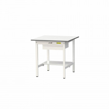 山金工業(YamaTec) SUP-775UT-WW ワークテーブル150シリーズ 固定式 キャビネット付 (H740mm) 750×750mm (半面棚板付)【メーカー直送:代金引換不可:同梱不可】【北海道・沖縄・離島は配達不可】|カー用品・日用品のホームセンター