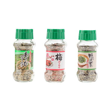 みなり わさびふりかけ 85g・梅ふりかけ 85g・野沢菜ふりかけ 90g　各10個セット【メーカー直送：代金引換不可：同梱不可】【北海道・沖縄・離島は配達不可】｜カー用品・日用品のホームセンター