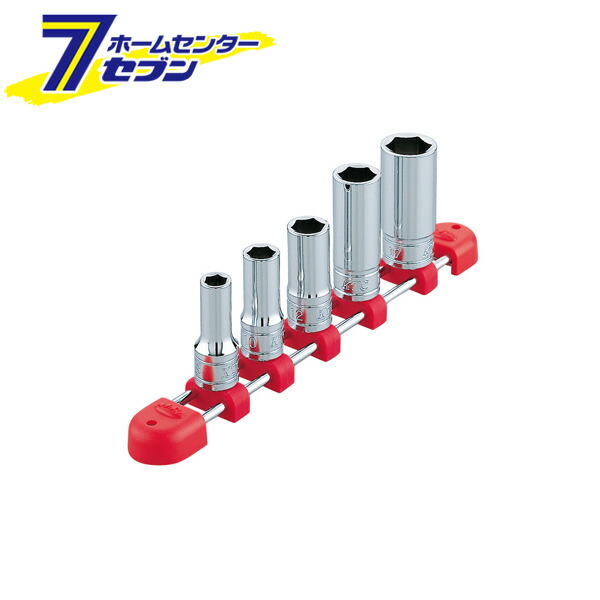 KTC セミディープソケットセット 9.5sq. 六角 5コ組 TB3M05 [作業工具 ソケット 締付工具 京都機械工具]