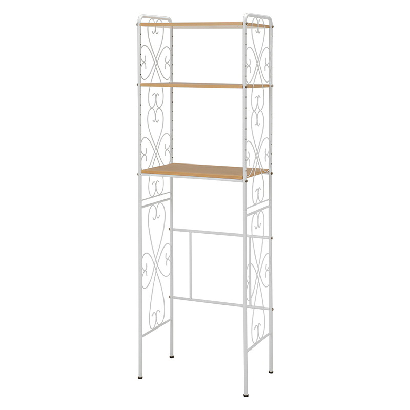 【ポイント10倍】冷蔵庫ラック (約)幅58×奥行38×高さ182.5cm KCC-3040WH 萩原【ポイントUP:2026年7月19日20:00~7月26日 1:59まで】|カー用品・日用品のホームセンター