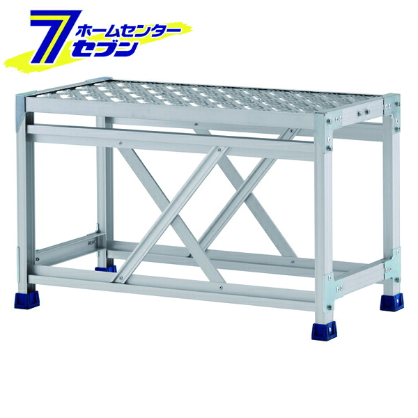 アルインコ 作業台 CSBC 1段 (天板寸法800x400mm 天板高さ500mm) CSBC158S [アルミ 天板縞板タイプ 組立式作業台 工場 倉庫 踏台 踏み台 はしご 梯子 ハシゴ DIY 工具 alinco]｜カー用品・日用品のホームセンター