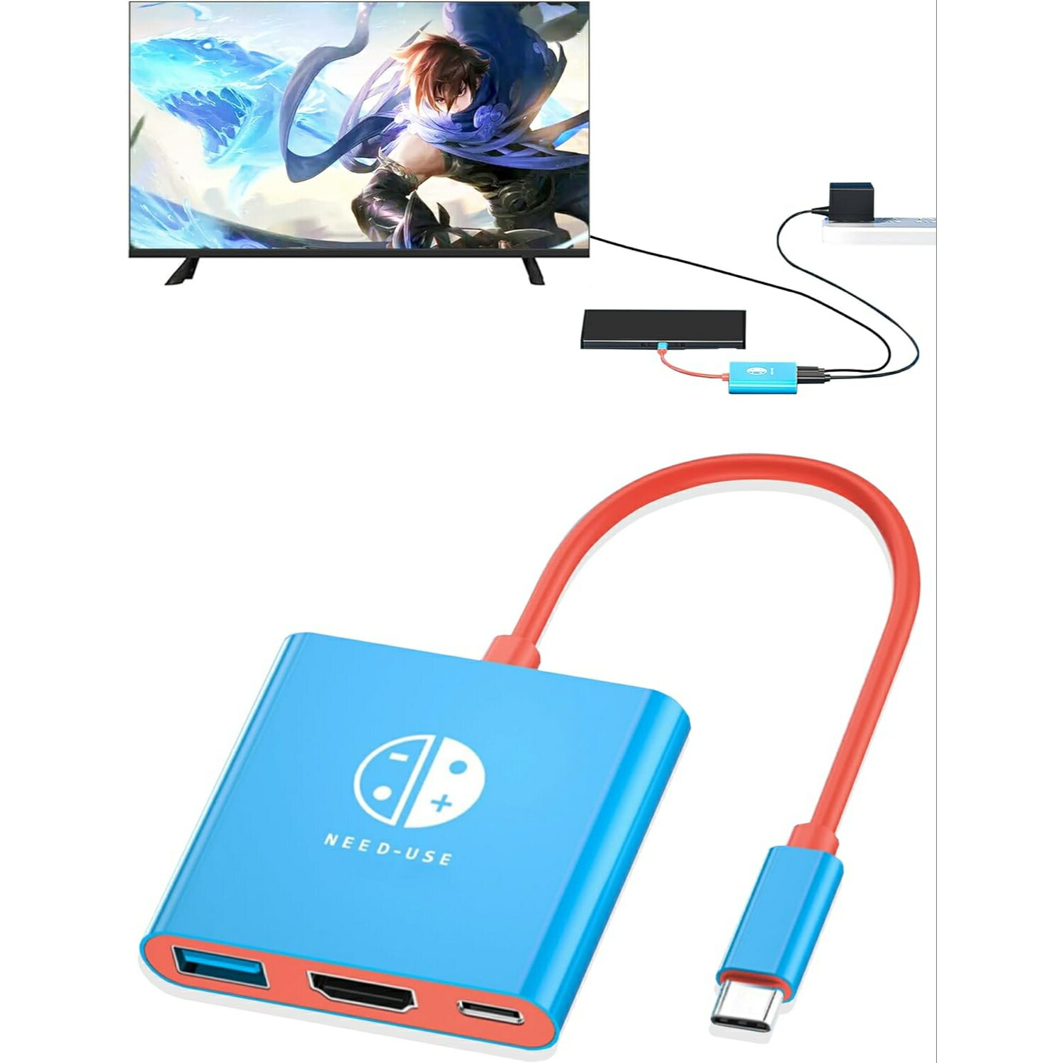 Nintendo Switch 本体 ブラック 電源ケーブル付き 5.jpg
