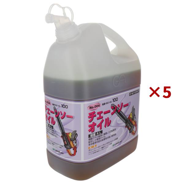 【まとめ買い×5個セット】三共コーポレーション GA チェーンソーオイル 4L #004 潤滑油