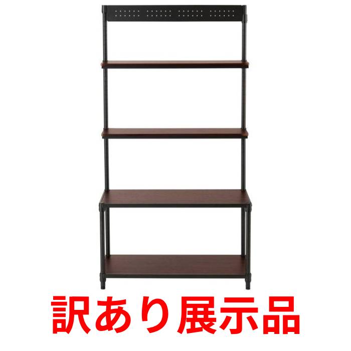 【展示品】【配送不可｜店頭受取限定】ドウシシャ ルミナスノワール 壁面収納ラック 幅80cm NO8015-4W