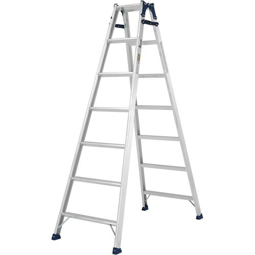 ALINCO(アルインコ) 幅広はしご兼用脚立 MXA210W 7段 幅広踏ざん60mm 210cm アルミ はしご 梯子 園芸用品 軽量 リベット方式 折畳式 中折れ式 天板高さ1.99m 最大使用質量100kg