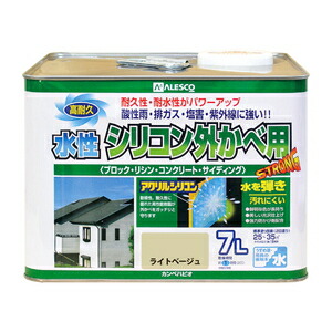 カンペハピオ 水性シリコン外カベ用 Lベージュ 7L