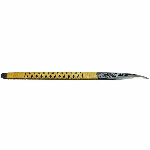 伝匠 籐巻切出 鎚目仕上 曲刃 安来鋼白紙2号 12mm 2.3mm厚 12MM 2.3MM厚