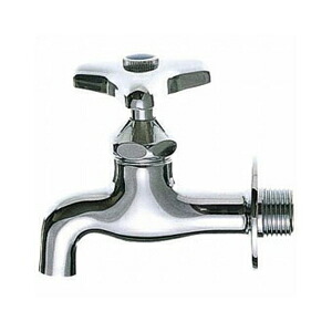 三栄水栓 横水栓 Y10J-25 三栄水栓製作所 SANEI 水道用品 排水用品 単水栓 固定コマ仕様 長さ:115mm 呼び径25mm JIS B2061規格品 青銅製 寒冷地仕様