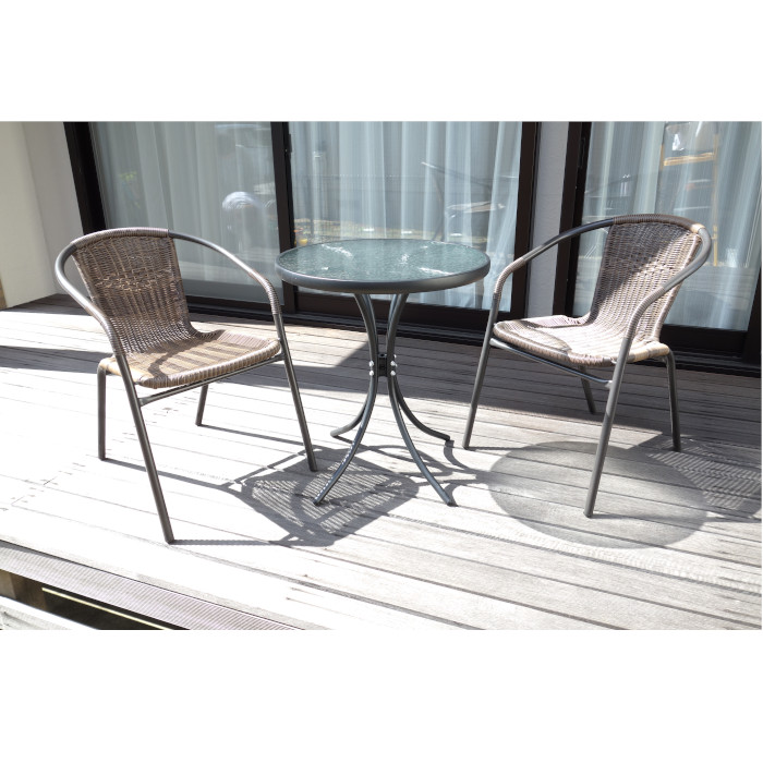 楽天市場】【メーカー直送】 TAN-723 ラタン調ガーデンセット 椅子 机